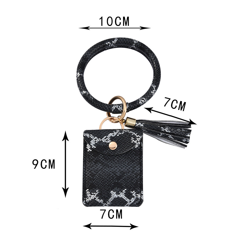 Wholesale 2PCS Card Holder Coin Purse PU Keychains